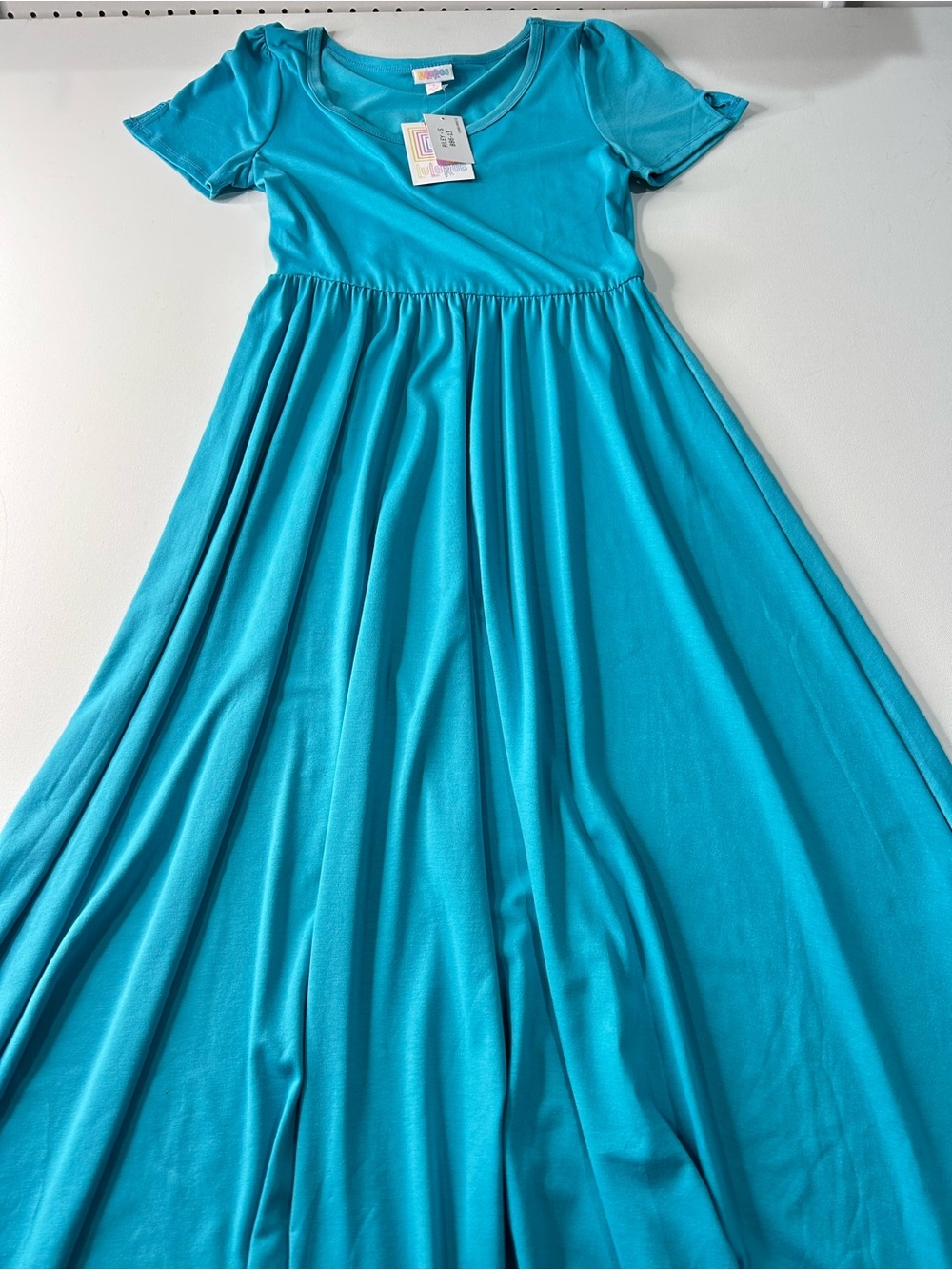 LuLaRoe Teal Short-Sleeve Maxi Dress